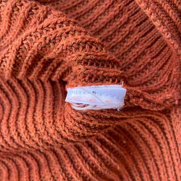 Cynthia Rowley Rust Orange Knit Hoodie Sweater - Picture 5 of 5